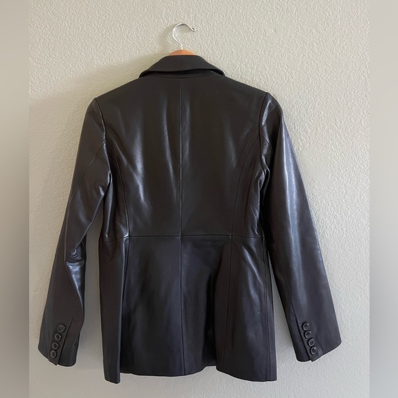 Reformation Veda Bowery Leather Blazer - Small - Picture 2 of 7